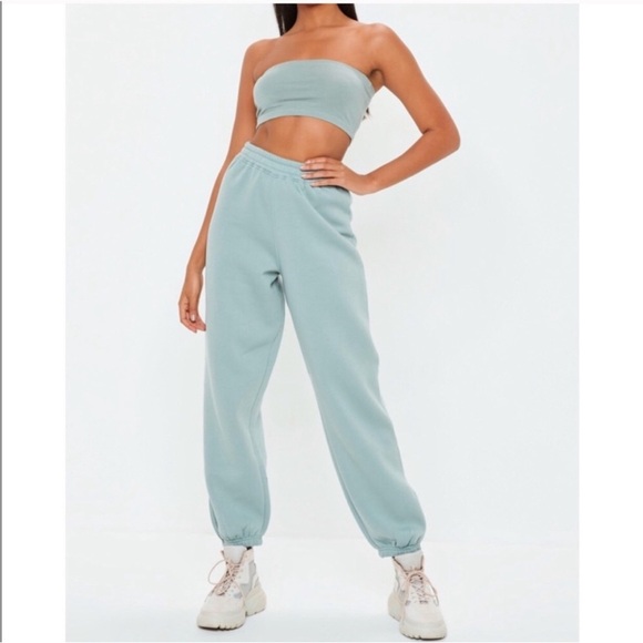Missguided light blue sweatpants size 6 - Picture 1 of 7
